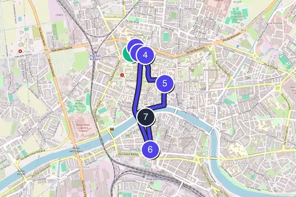 ピサ Walking Tour Map