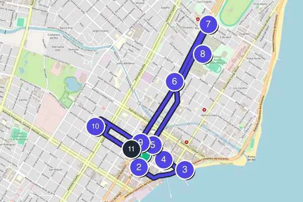 Punta Arenas Walking Tour Map