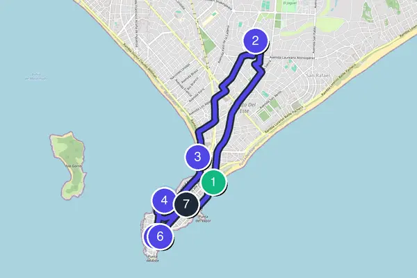 Punta del Este Walking Tour Map