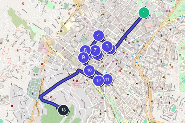 Quito Walking Tour Map