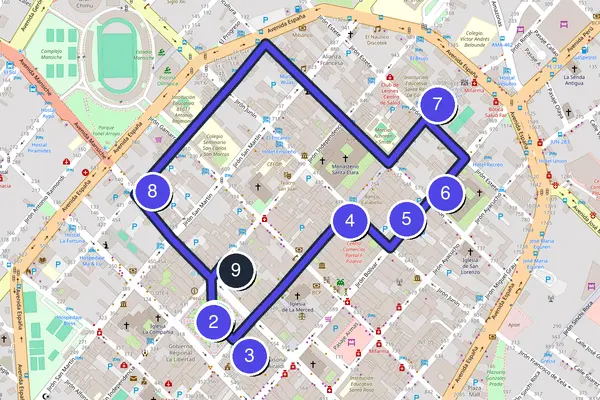 Trujillo Walking Tour Map