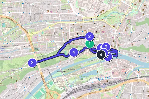 Tübingen Walking Tour Map