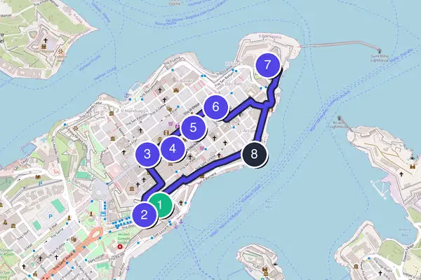 バレッタ Walking Tour Map