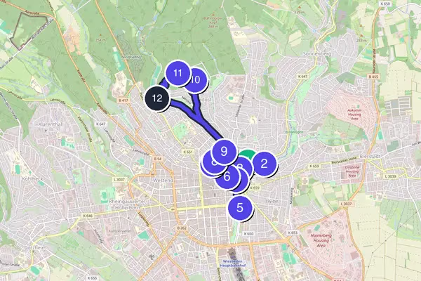Wiesbaden Walking Tour Map