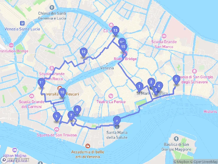 Venice Tour Map