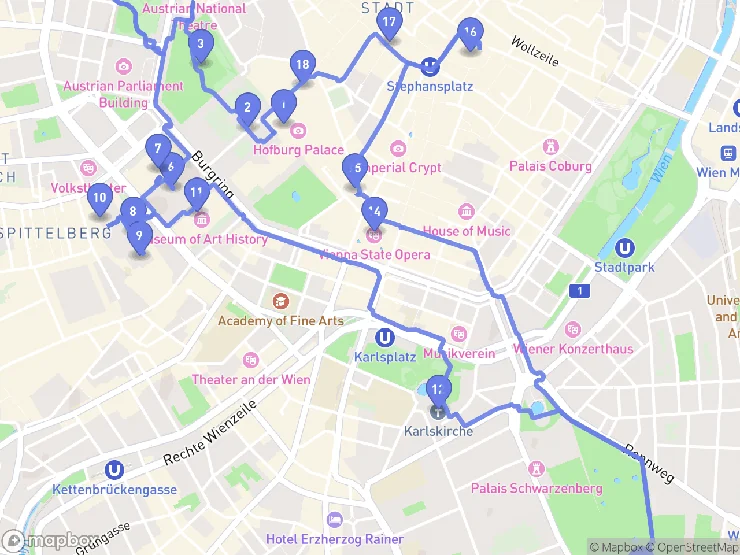 Vienna Tour Map